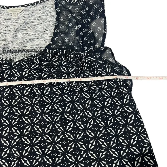 Lucky Brand - Womens Navy Blue Sheer Ruffle Sleeve Top Sz. MD - Picture 10 of 11